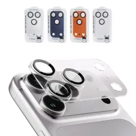 Verre trempé caméra arrière iPhone 17 Pro Max Heybingo intégral Argent Acheter Direct