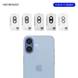 Verre trempé caméra arrière iPhone 17 Heybingo intégral Bleu Clair Soldes