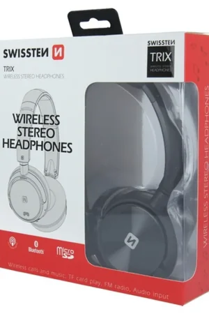 Casque audio bluetooth Trix Swissten Noir Produit De Marque