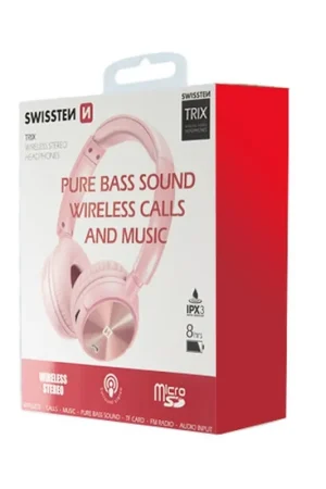 Casque audio bluetooth Trix Swissten Rose Expédition Rapide