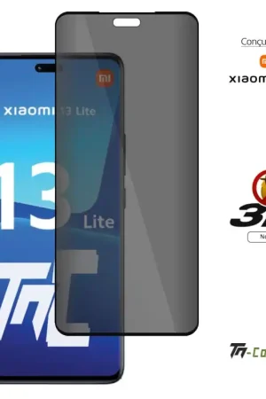 Xiaomi 13 Lite - Verre trempé 3D Privacy (teinté anti-espion) - TM-Concept® Commande En Gros
