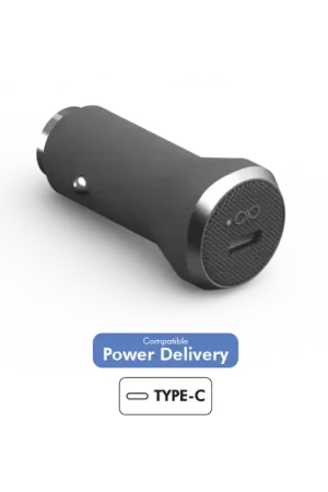 Chargeur voiture rapide et intelligent Force Power avec 1 port USB type C 27W Populaire