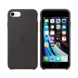 Coque silicone APPLE MXYH2ZM/A pour iPhone SE 2022 / SE 2020 / 7 / 8 Noir Origine Bon Marché