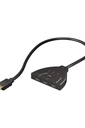 Goobay 58971 Boîte de Commutation Automatique HDMI, 4K, Noir Prix Réduit