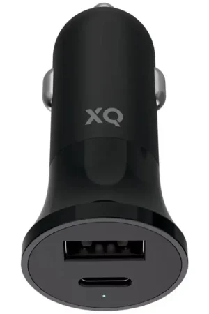 Chargeur Allume-cigare Xqisit deux ports - 1 port USB-A et 1 port USB-C Super Prix