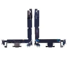 Nappe / Connecteur de Charge iPhone 16 plus Noir (PIEC) Meilleur Choix