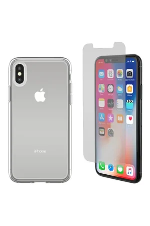 Usine Directe Coque et verre trempé pour l'iPhone Xs / X - OtterBox Clearly Portected Transparente