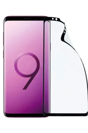 Dernier Modèle Verre Trempé Complet Noir Incassable pour Samsung Galaxy S9 Plus