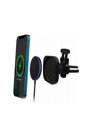 Bon Marché Chargeur sans fil voiture MagSafe 15W Qi Support Ventilation Noir