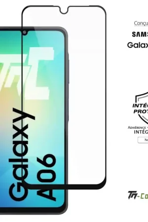 Samsung Galaxy A06 - Verre trempé intégral Protect - Noir - TM-Concept® Pas Cher
