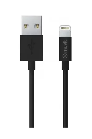 Dernière Chance Muvit Life Cable Lightning Mfi Noir 0.2m