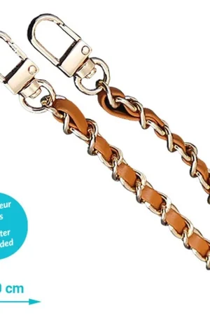 Chaîne-bijou marron en cuir synthétique L Prix Choc