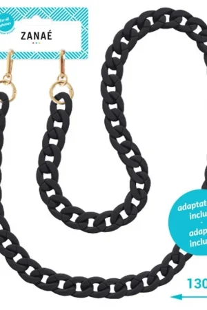 Chaine-bijou Mate carbone smart (gros maillons) L noire Haute Qualité