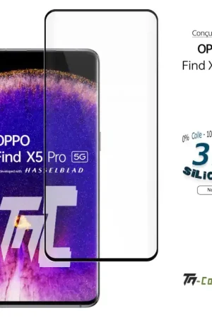 Nouveauté Oppo Find X5 Pro - Verre trempé incurvé 3D Silicone - TM-Concept®