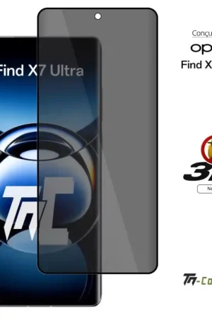 Oppo Find X7 Ultra - Verre trempé 3D Privacy (anti-espion) - TM-Concept® Paiement Sécurisé