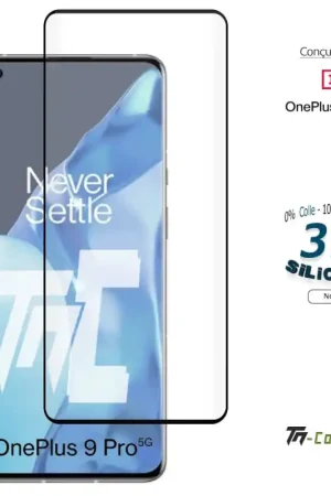 OnePlus 9 Pro - Verre trempé incurvé 3D Silicone - TM-Concept® Achat Immédiat
