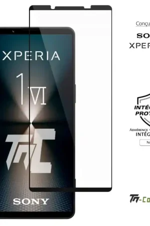 Sony Xperia 1 VI - Verre trempé intégral Protect - Noir - TM-Concept® Acheter Direct