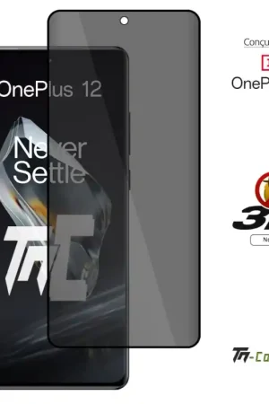 OnePlus 12 - Verre trempé 3D Privacy (teinté anti-espion) - TM-Concept® Super Prix