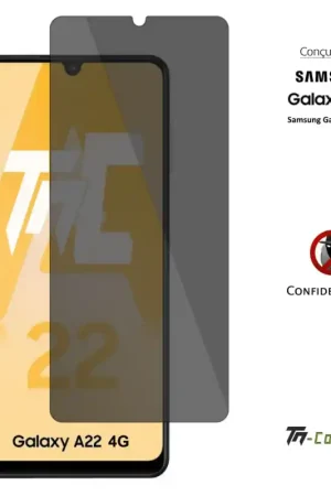 Samsung Galaxy A22 4G - Verre trempé Anti-Espions - TM-Concept® gamme Privacy Meilleure Vente