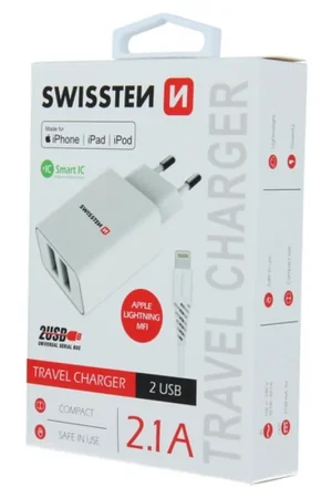 Bon Plan Chargeur 2 ports USB + Cable Lightning Swissten