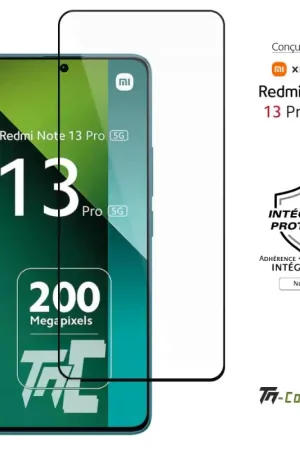 Acheter Direct Xiaomi Redmi Note 13 Pro 5G - Verre trempé intégral Protect - Noir - TM-Concept®