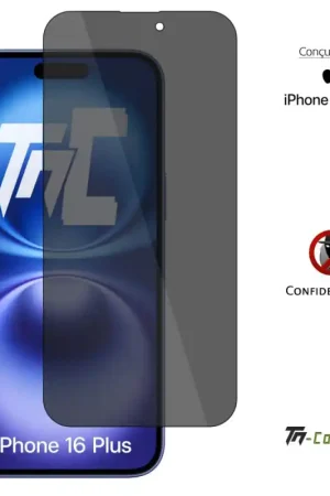 Satisfait Ou Remboursé Apple iPhone 16 Plus - Verre trempé Anti-Espions - TM-Concept® gamme Privacy