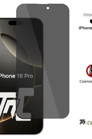 Promotion Apple iPhone 16 Pro - Verre trempé Anti-Espions - TM-Concept® gamme Privacy