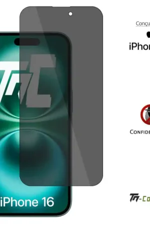 Commande En Gros Apple iPhone 16 - Verre trempé Anti-Espions - TM-Concept® gamme Privacy