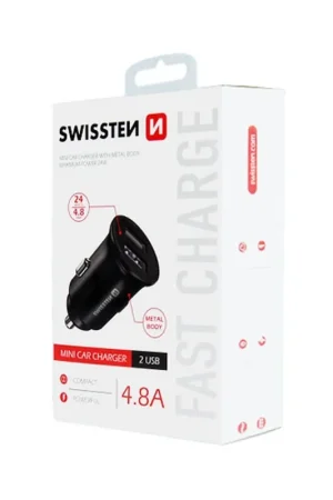 Prix Promo Chargeur allume-cigare 2 ports USB Noir