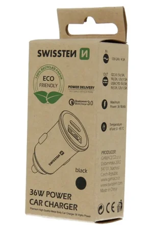 Chargeur allume-cigare 36W 2 ports noir Acheter En Ligne