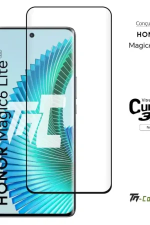 Honor Magic 6 Lite 5G - Verre trempé 3D incurvé - Noir - TM-Concept® Meilleur Choix