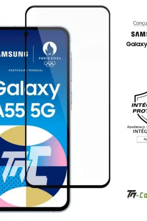 Prix Bas Samsung Galaxy A55 5G - Verre trempé intégral Protect - Noir - TM-Concept®
