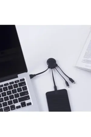 Meilleur Prix Câble USB multi-connecteurs Octopus 2 noir Xoopar