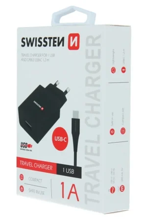 Chargeur USB 1A + Câble USB-C Noir Prix Bas