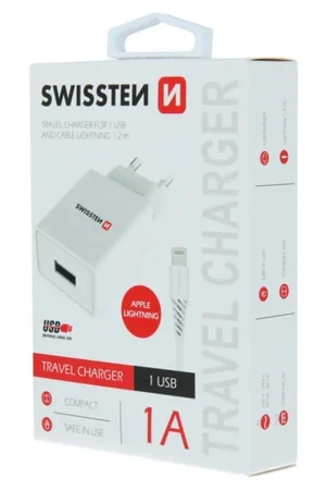 Acheter Direct Chargeur USB 1A avec câble Lightning 1.2m Blanc