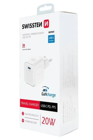 Chargeur USB-C GaN 20W Power Delivery Blanc Nouvelle Collection