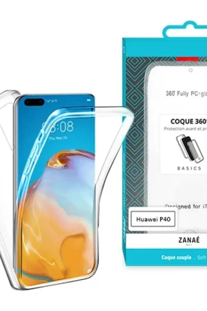 Authentique Coque 360 pour Huawei P40 Transparent