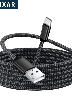 Promotion Saisonnière Olixar 1.5m Black Tough Braided USB-A to Lightning Charge & Sync Cable For Kids