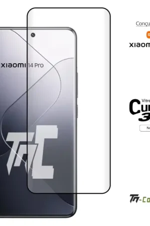 Remise Xiaomi 14 Pro - Verre trempé 3D incurvé - Noir - TM-Concept®