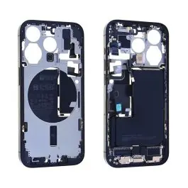 Super Prix Châssis + Batterie + Nappe Charge iPhone 15 Pro Titane Noir Origine démonter