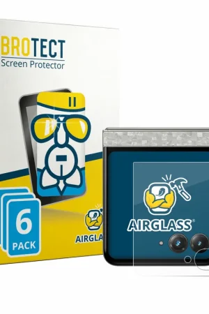 6 Pièces BROTECT AirGlass Protection d'écran en verre pour Motorola Razr 70 (Affichage arrière) Livraison Gratuite