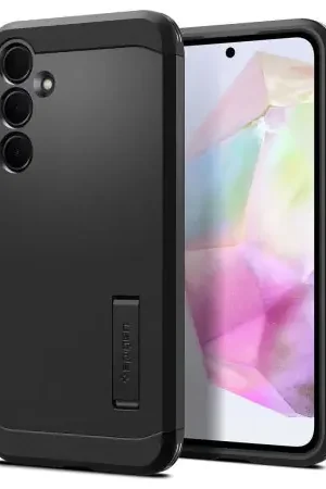 Spigen Black Tough Armor Kickstand Case - For Samsung Galaxy A35 5G Bon Plan