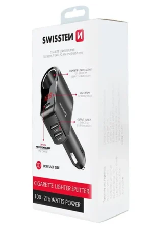 Acheter En Ligne Chargeur Voiture 3 Ports avec Extension Allume-cigare
