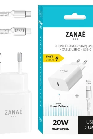 Combo chargeur USB-C 20W et câble blanc Must-Have