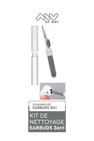 Authentique Kit de nettoyage Earbuds 3 en 1