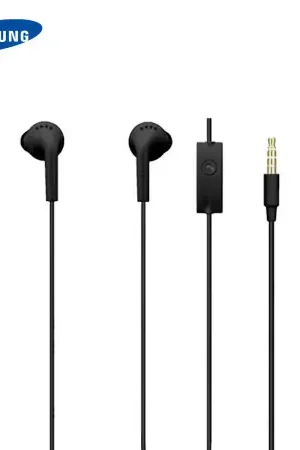 Réduction Official Samsung Black 3.5mm In-Ear Wired Earphones with Built-in Microphone - For Samsung Galaxy A15