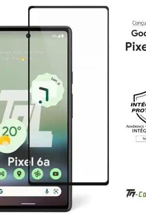 Google Pixel 6A - Verre trempé intégral Protect - Noir - TM-Concept® Prix Cassé