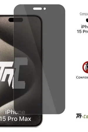 Apple iPhone 15 Pro Max - Verre trempé Anti-Espions - TM-Concept® Certifié