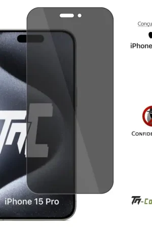 Apple iPhone 15 Pro - Verre trempé Anti-Espions - TM-Concept® Réduction