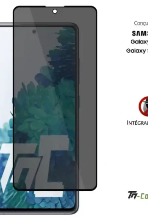 Samsung Galaxy S20 FE - Verre trempé Anti-Espions - Intégral Privacy - TM-Concept® Paiement Sécurisé